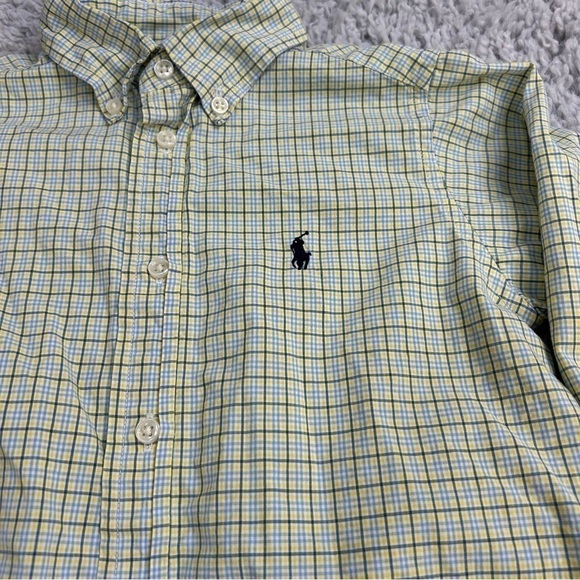 Ralph Lauren Shirt Boys 4T Button Up Classic Plaid Casual Pictures Church Party - Picture 2 of 4